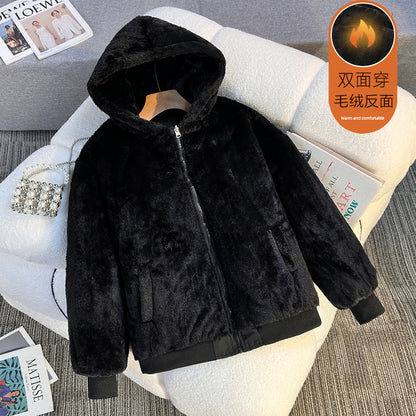 Damska bluza z kapturem z ociepleniem fleece z opcją odwrócenia Eloura-Moda