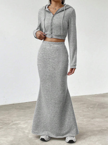 Zestaw damski Hoodie i maxi spódnica Eloura-Moda