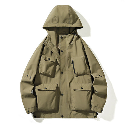 Unisexowa techniczna kurtka outdoorowa z izolacyjnym fleece'em i wielofunkcyjnymi kieszeniami Eloura-Moda
