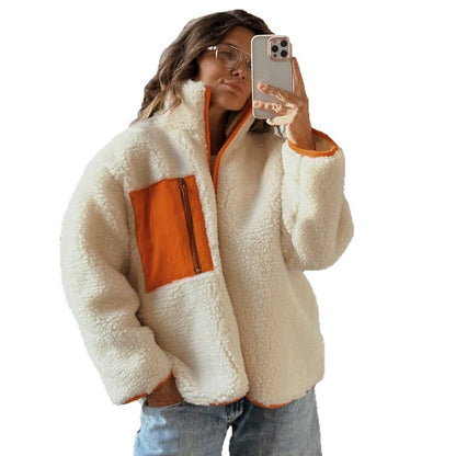 Damska bluza fleece z wysokim kołnierzem i praktycznym zamkiem błyskawicznym Eloura-Moda
