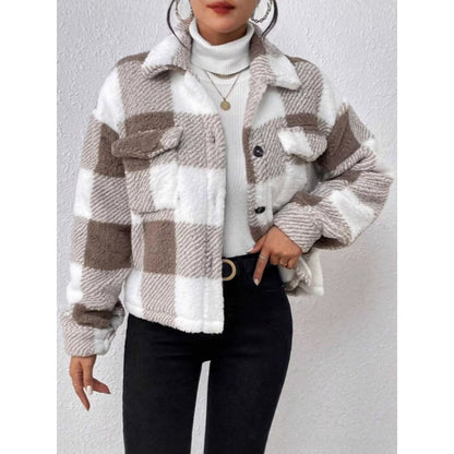 Damska bluza polarowa w kratę Eloura-Moda