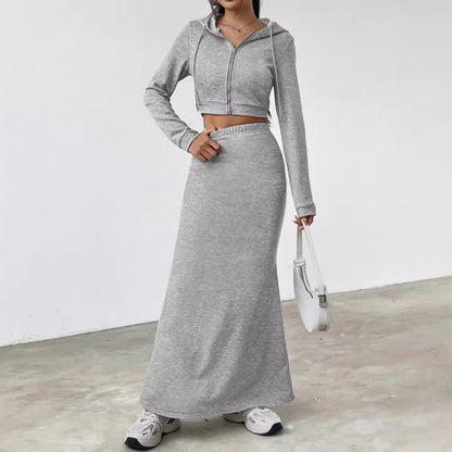 Zestaw damski Hoodie i maxi spódnica Eloura-Moda