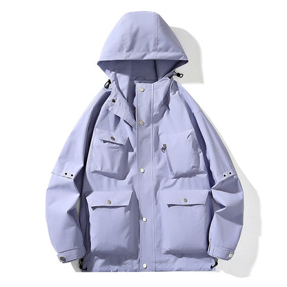 Unisexowa techniczna kurtka outdoorowa z izolacyjnym fleece'em i wielofunkcyjnymi kieszeniami Eloura-Moda