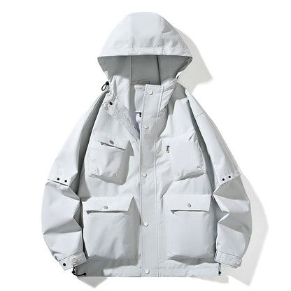 Unisexowa techniczna kurtka outdoorowa z izolacyjnym fleece'em i wielofunkcyjnymi kieszeniami Eloura-Moda