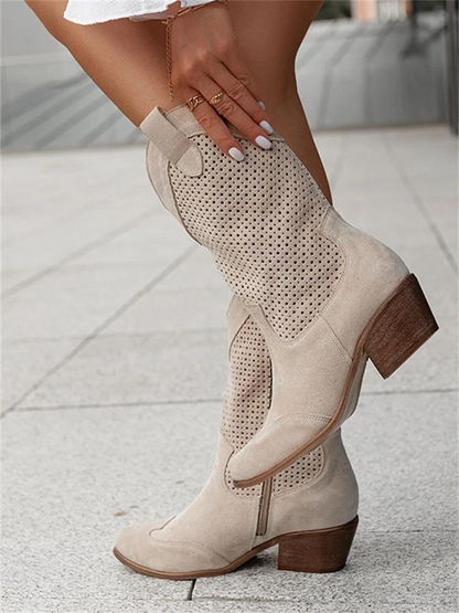 Perforated material cowboy boots – style and breathability for summer