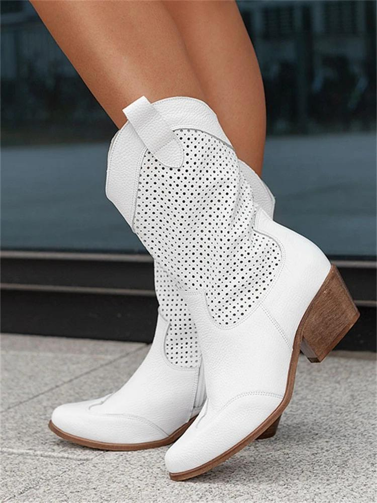 Perforated material cowboy boots – style and breathability for summer