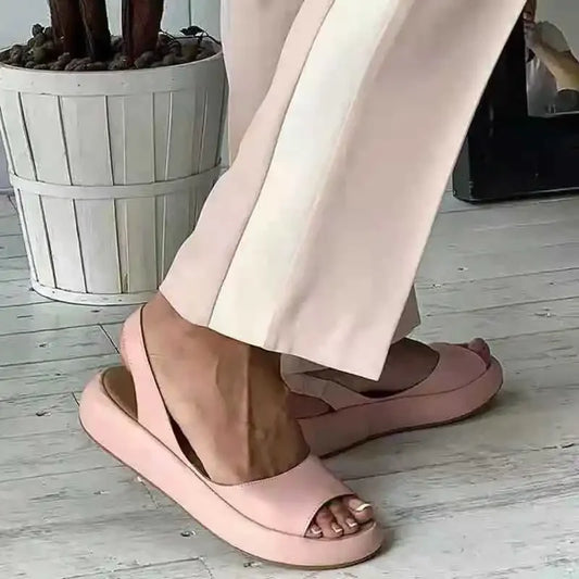 Modern open-toe sandals with a heel strap 