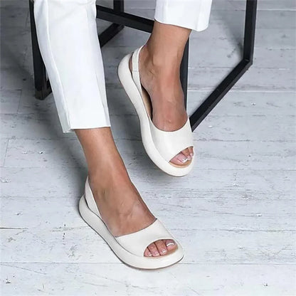 Modern open-toe sandals with a heel strap 