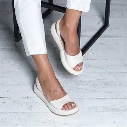Modern open-toe sandals with a heel strap 
