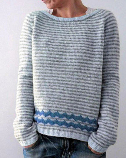 Elina – Wool Winter Sweater with Ethnic Patterns 