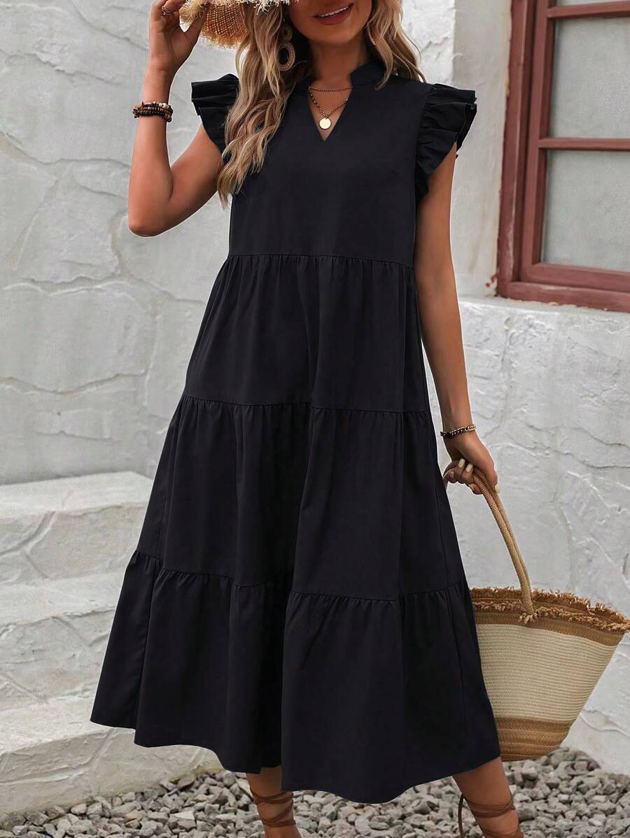 Summer midi dress with ruffles – comfort and style in one