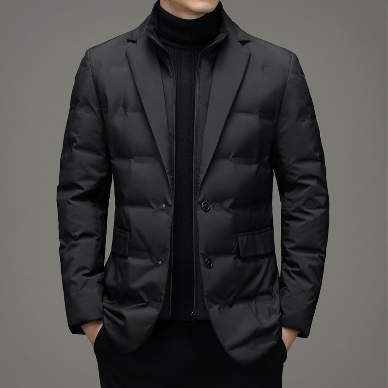 Winter quilted blazer with a fitted cut