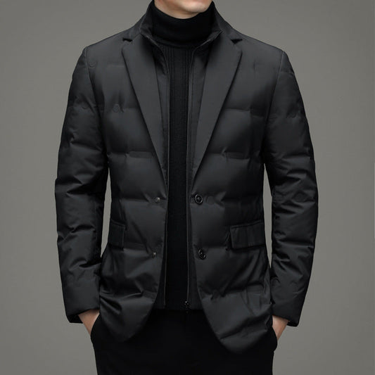 Winter quilted blazer with a fitted cut