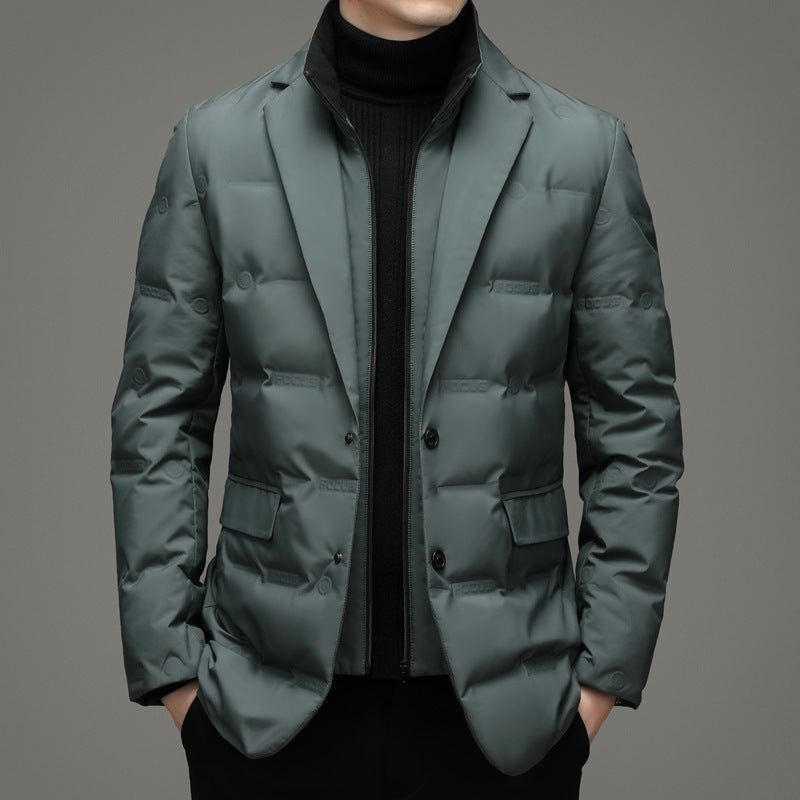 Winter quilted blazer with a fitted cut