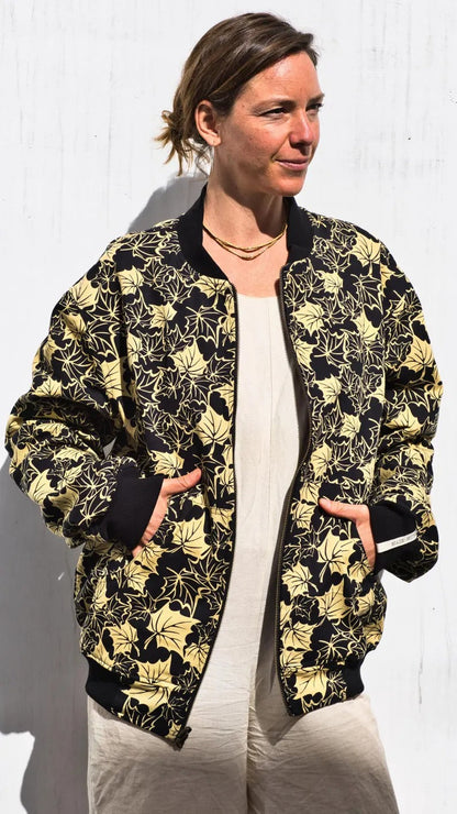 Reversible corduroy bomber jacket